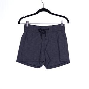 LULULEMON On The Fly Short Heathered Black Medium Rise Casual Women's 4